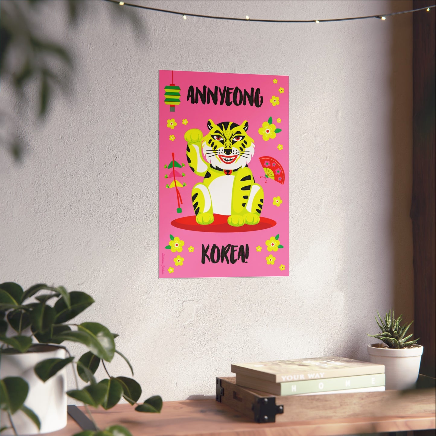 Impresión Giclée Fine Art - Anyeong Corea - Lucky Tiger