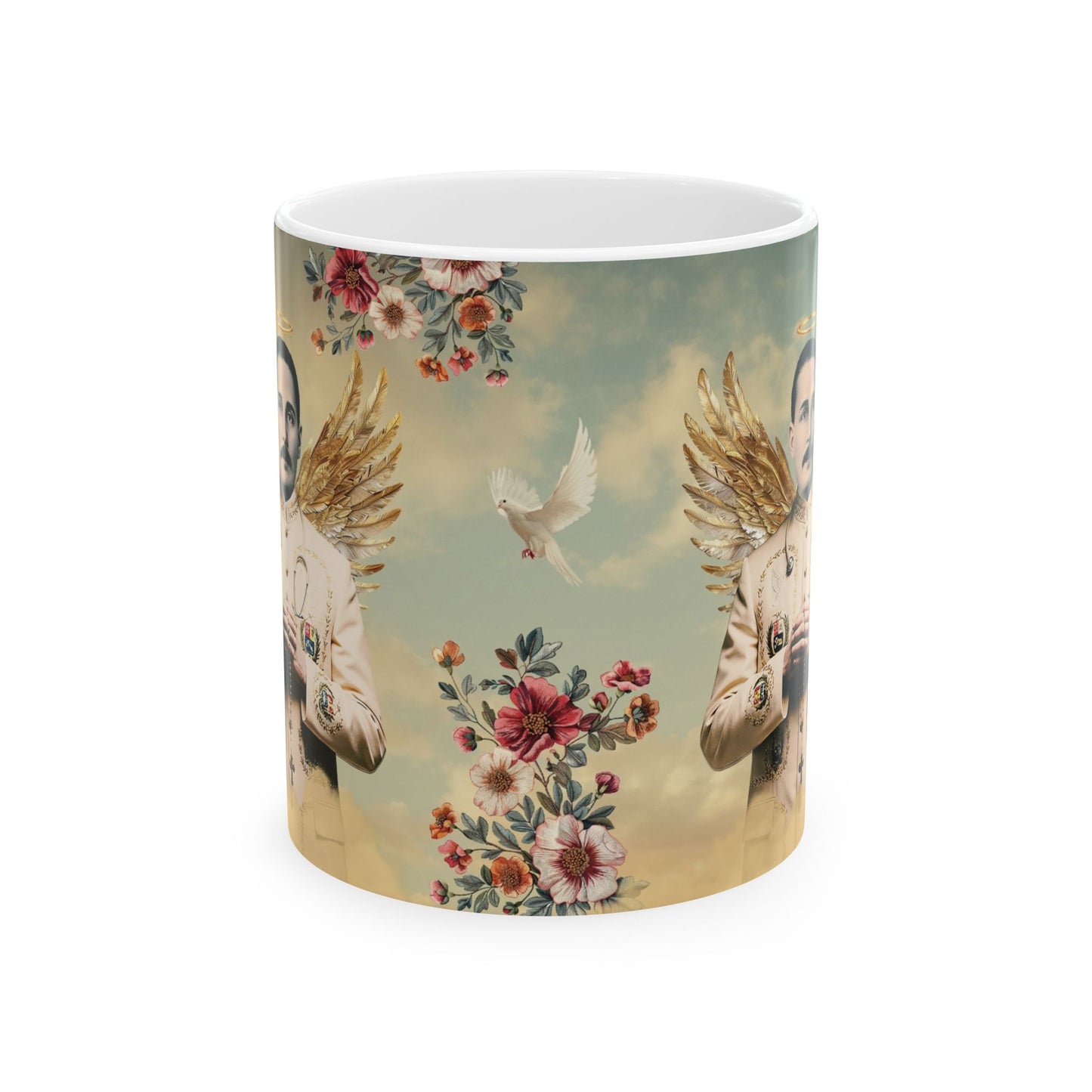 Ceramic Mug, (11oz, 15oz) San José Gregorio Hernández Vintage
