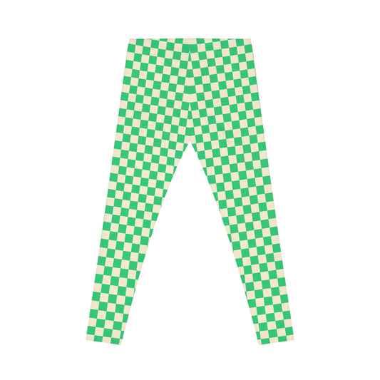 Damen Casual Leggings (AOP) Kariert grün
