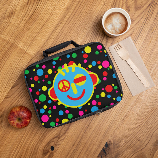 Lunchtasche mit blauem Gesicht
