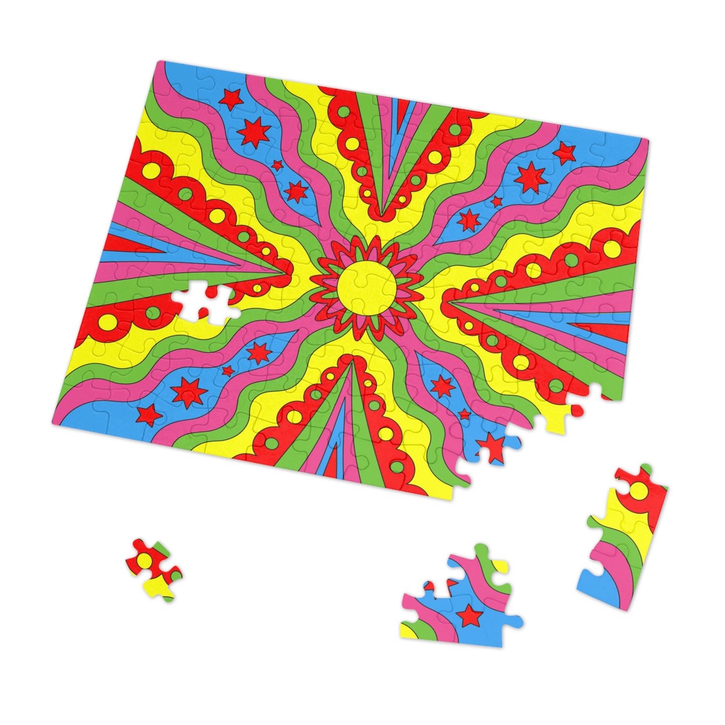 Jigsaw Puzzle Psychedelic (30, 110, 252, 500,1000-Piece)