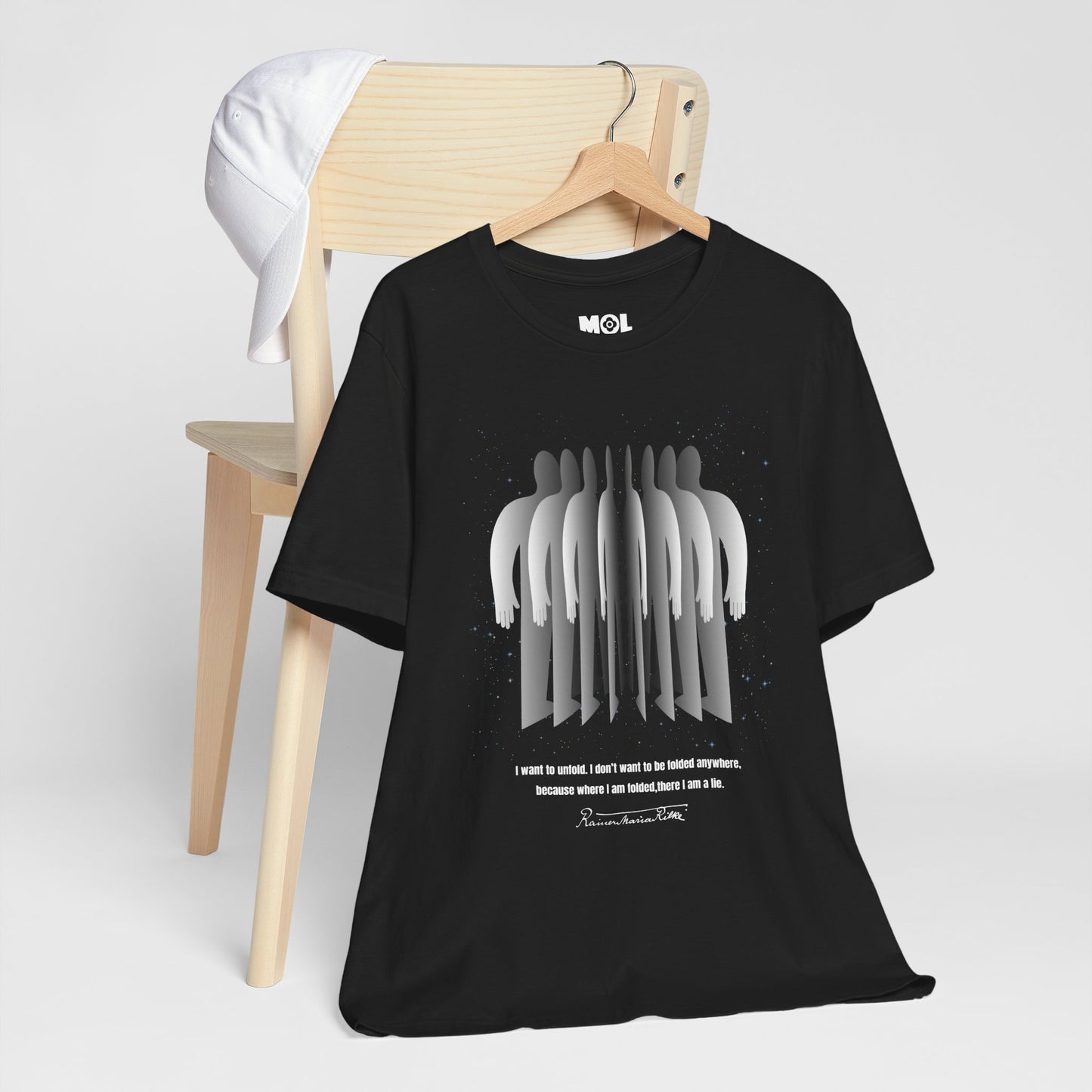 Unisex-T-Shirt - Design Unfold Rilke