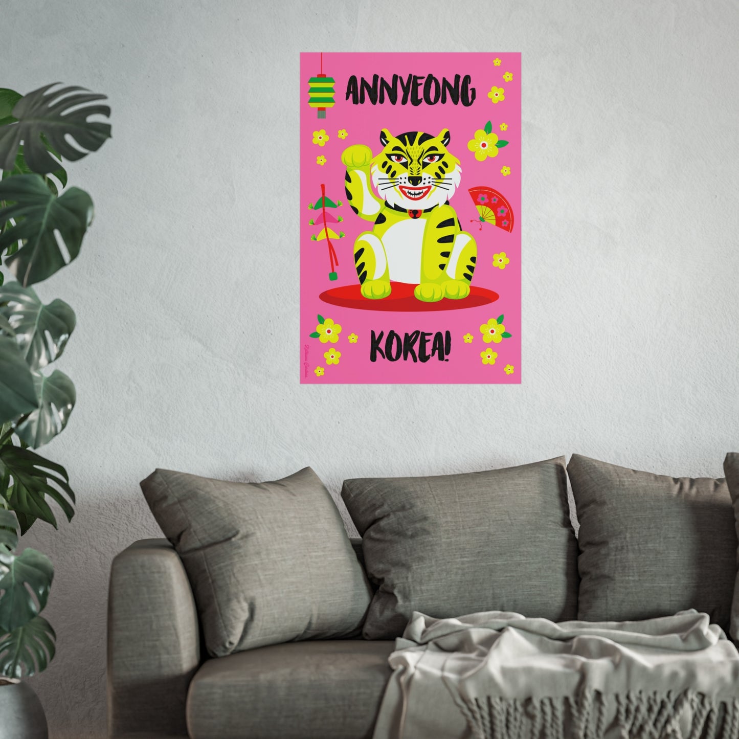 Impresión Giclée Fine Art - Anyeong Corea - Lucky Tiger