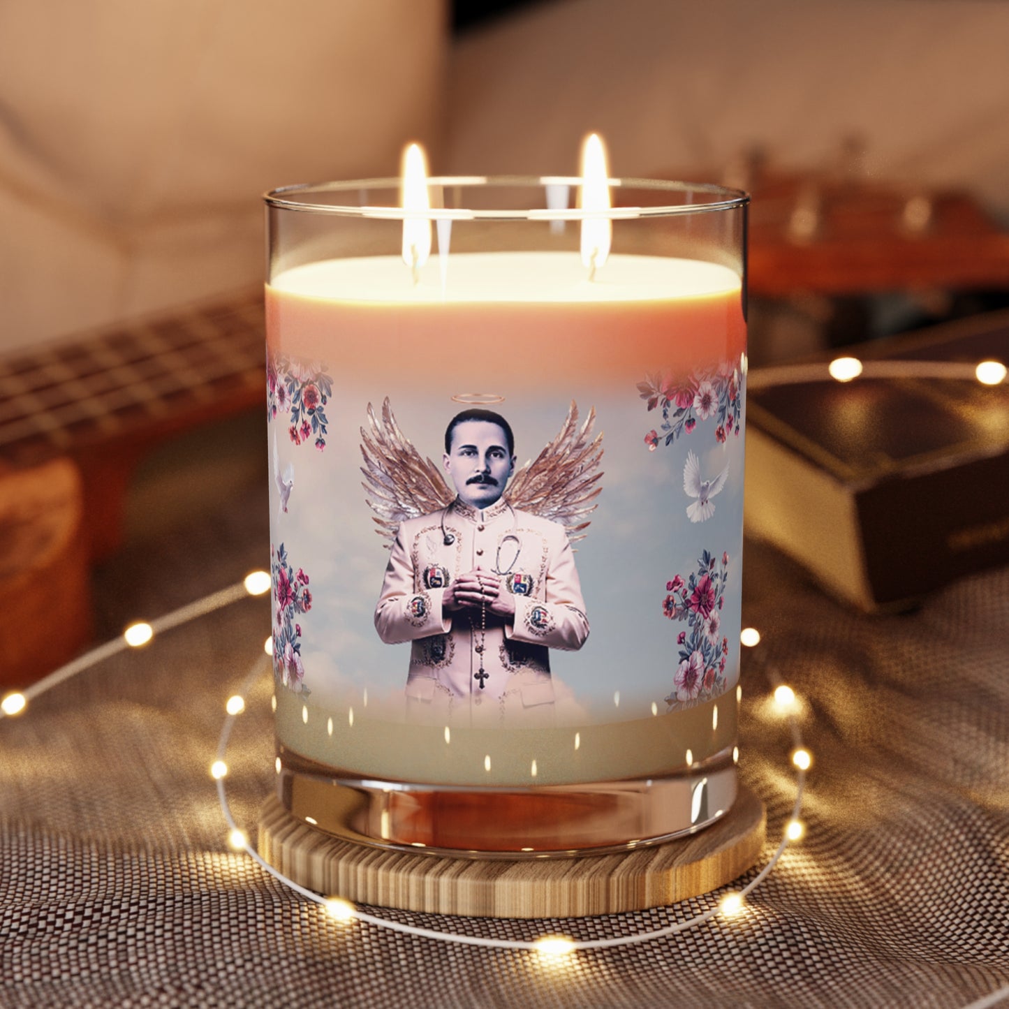 Scented Candle - Full Glass, 11oz - San José Gregorio Hernández Vintage