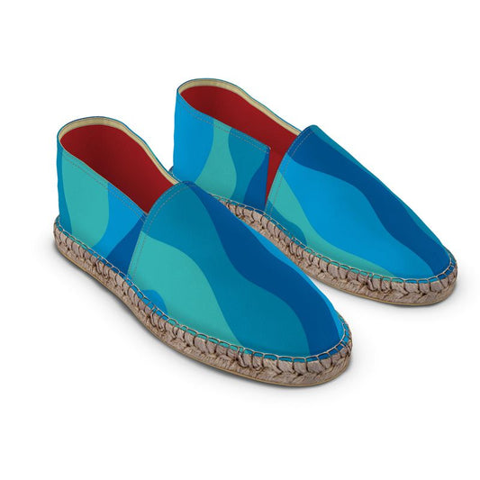 Espadrilles Wellen Blau