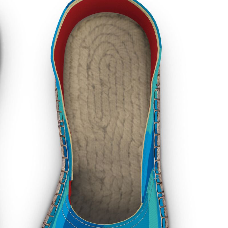 Espadrilles Wellen Blau