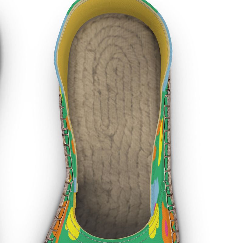 Espadrilles Fleurs vertes