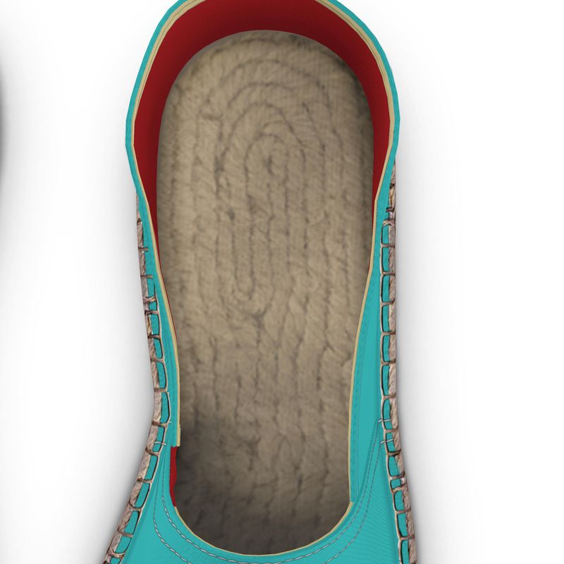 Espadrilles Cœur rouge et turquoise