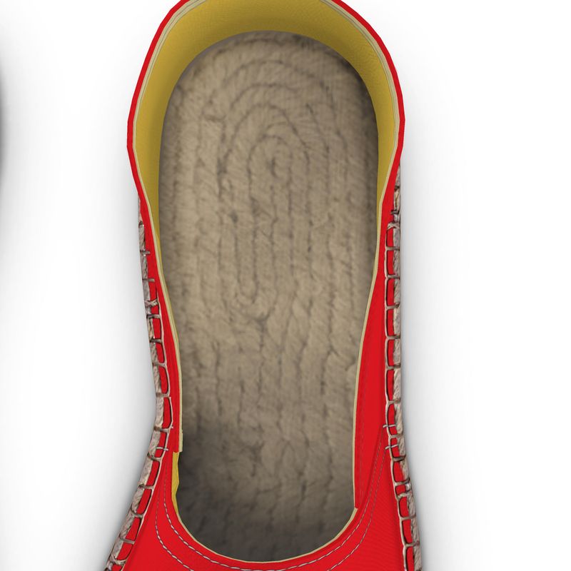 Espadrilles Cœur turquoise et rouge
