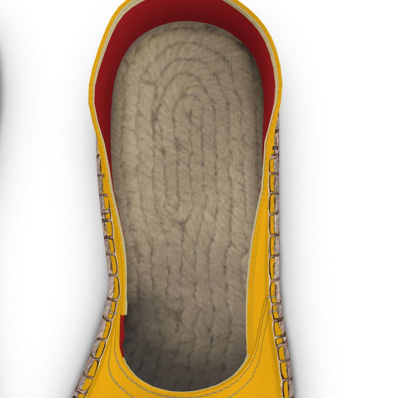 Espadrilles Fleurs rouges et jaunes