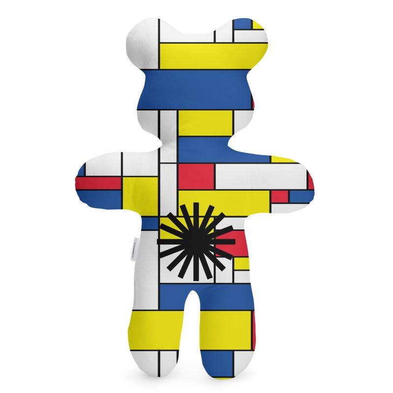 Teddybär im Mondrian-Stil