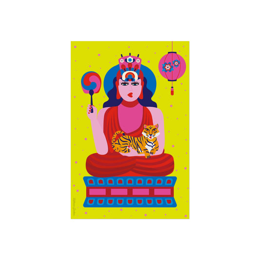 Giclée-Kunstdruck – Anyeong Korea – Buddha-Statue, Seokguram-Grotte