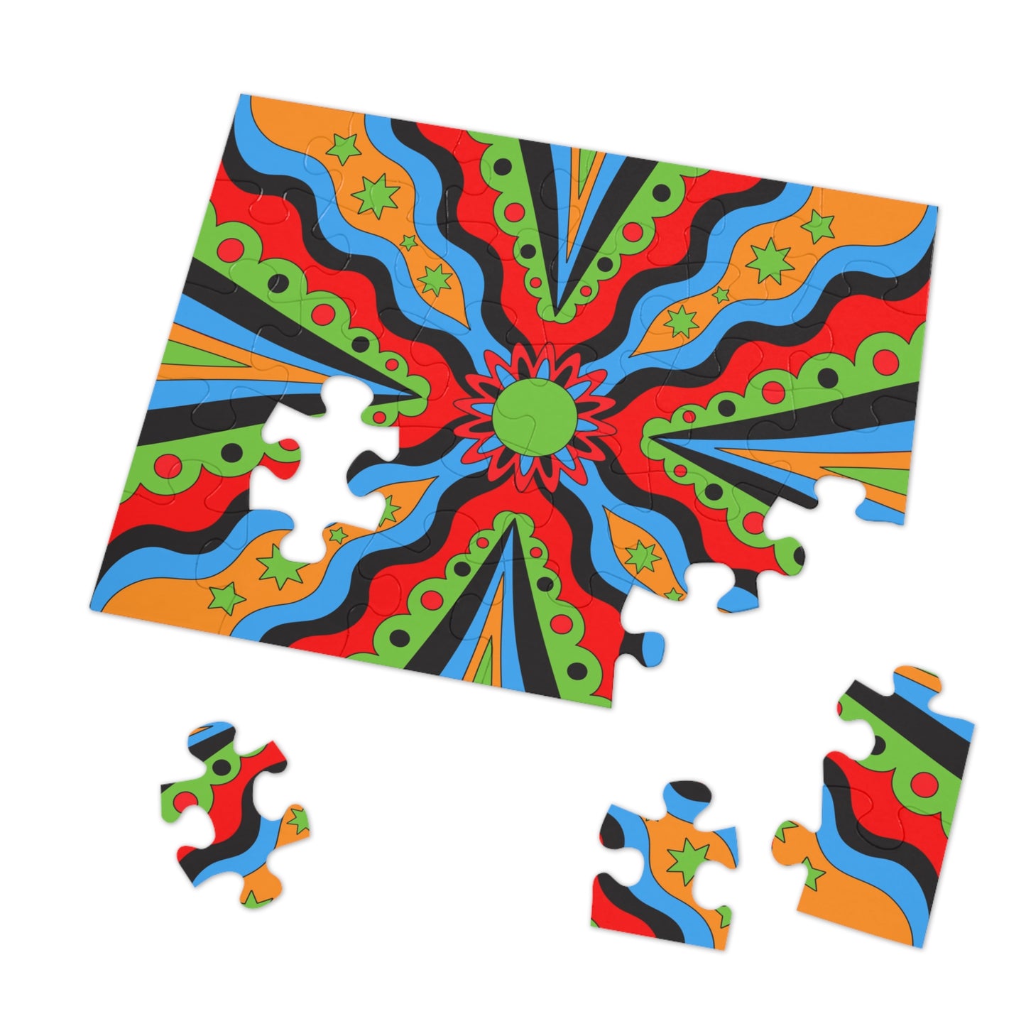 Jigsaw Puzzle Psychedelic (30, 110, 252, 500,1000-Piece)