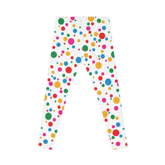 Damen Casual Leggings (AOP) Punkte Bunt