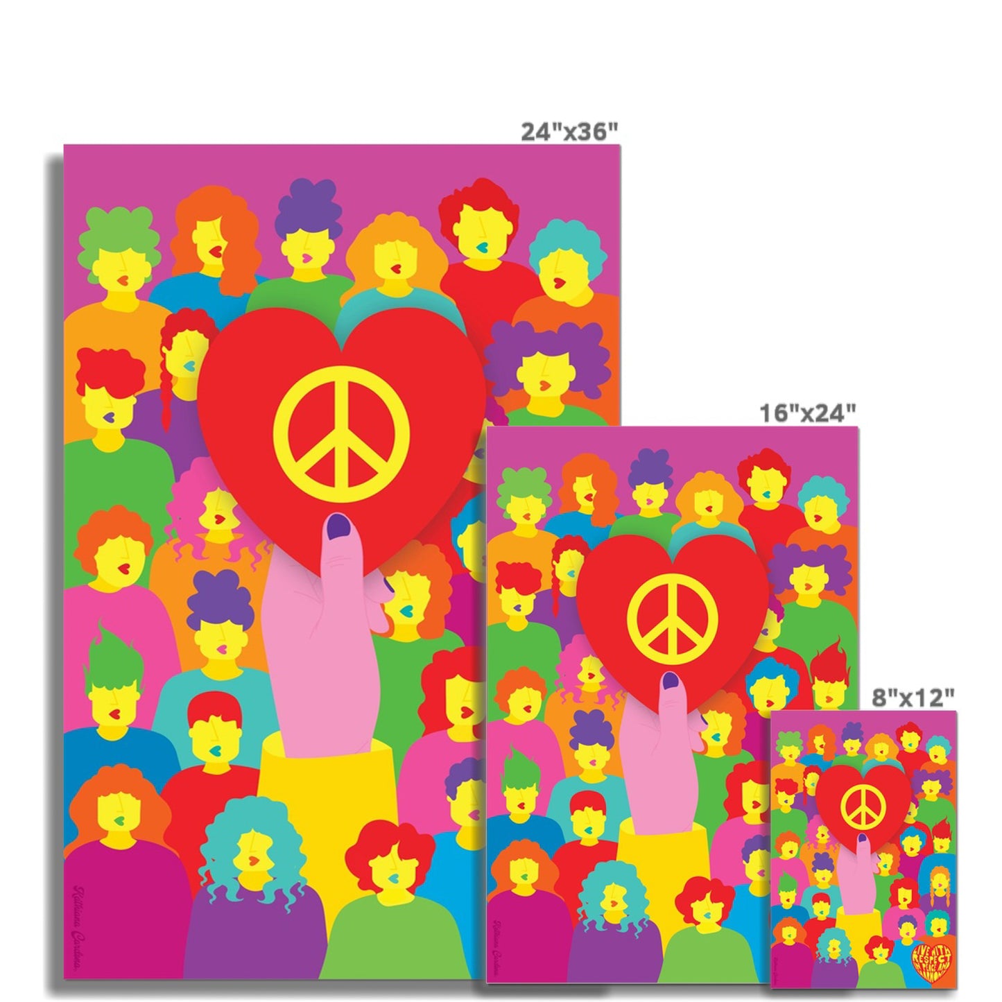 Giclée Fine Art Print - Live with Peace & Love