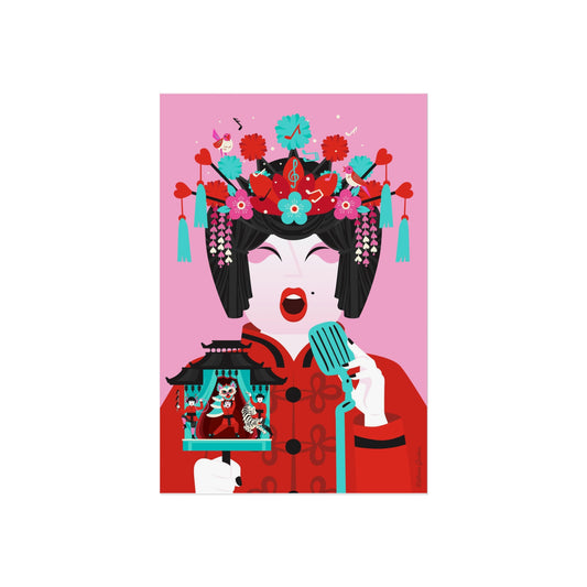 Giclée-Kunstdruck – Peking-Opernkunst – Der Sänger