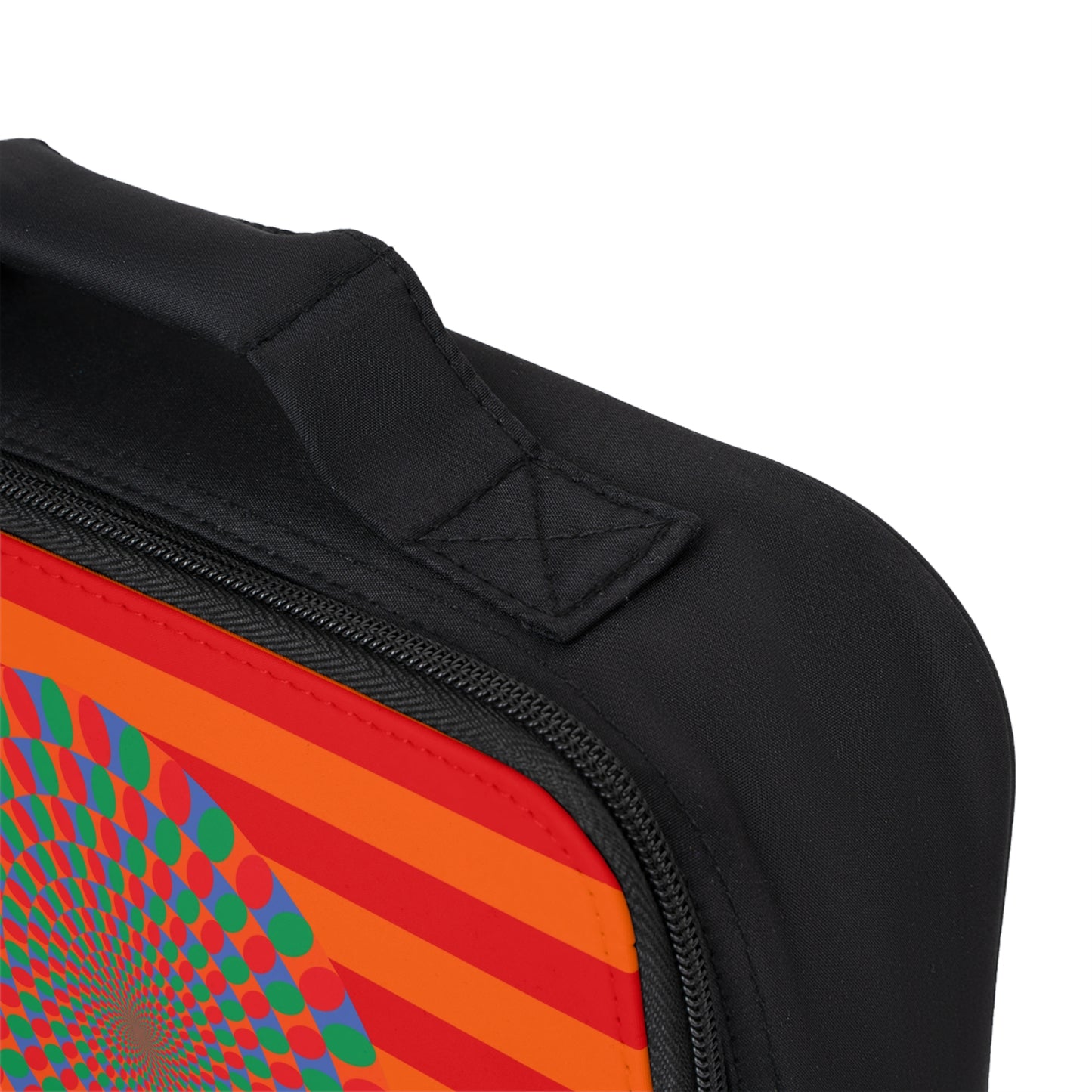 Lunch Bag Orange Optical Art