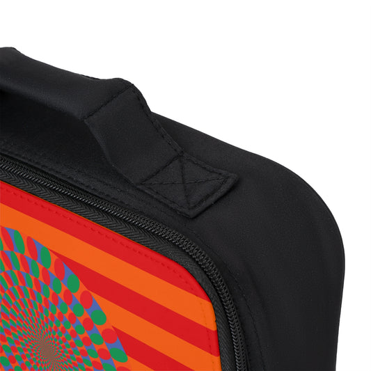 Lunchtasche Orange Optische Kunst