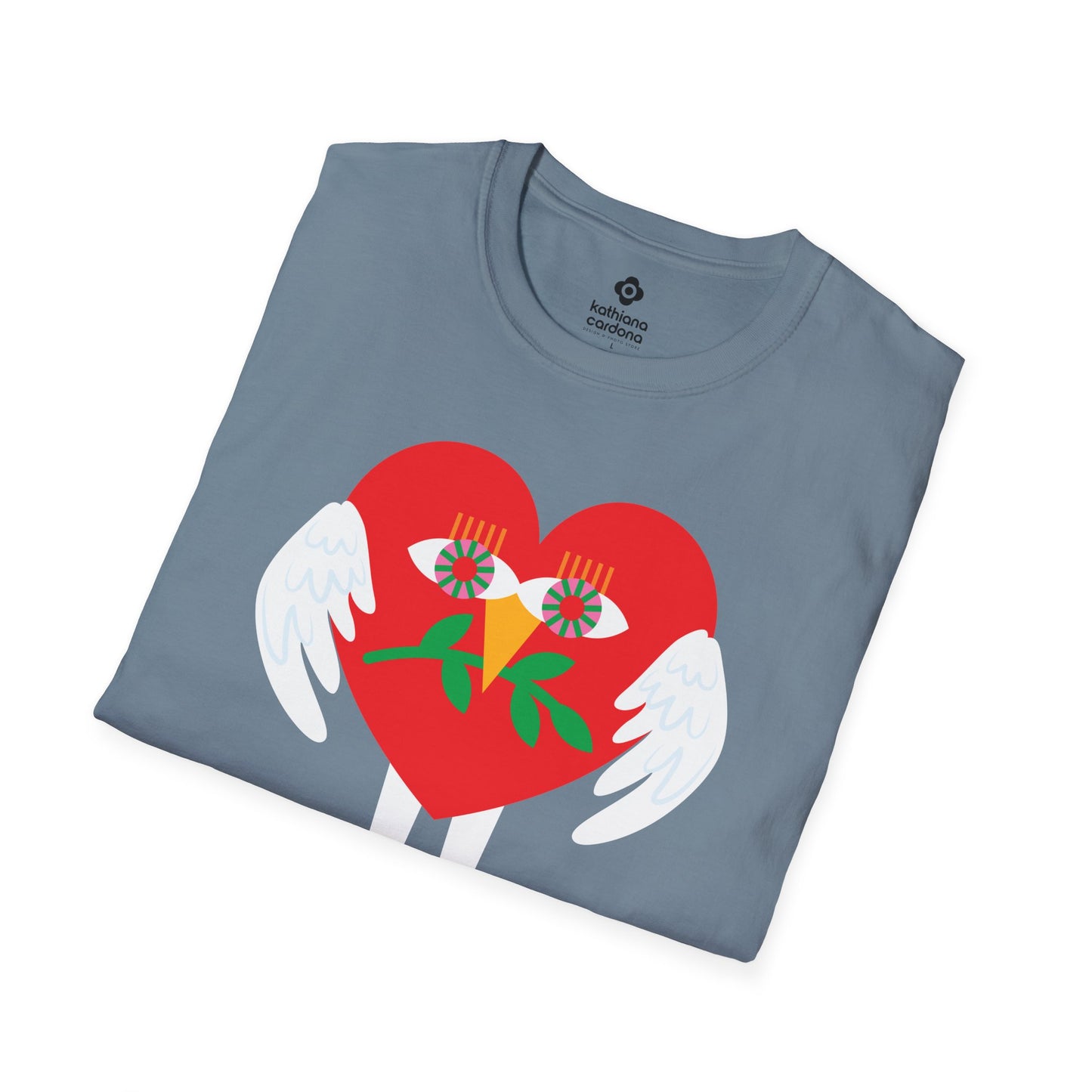 Peace & Love Heartfelt Unisex Softstyle T-Shirt