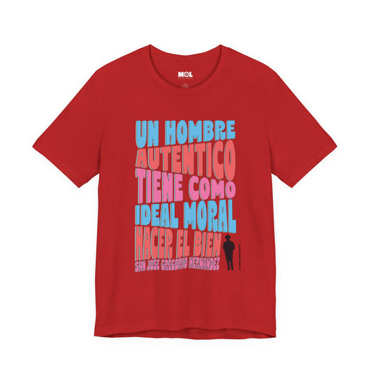 Unisex-T-Shirt – Design des San José Gregorio Hernández-Posters – Gewinner des Wettbewerbs „Botschaften an die Menschheit“