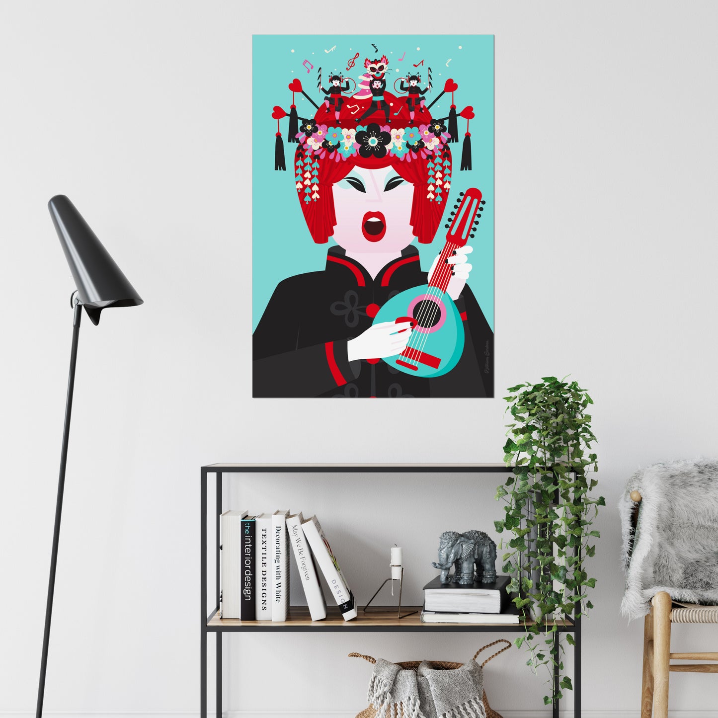 Giclée Fine Art Print - Beijing Opera Art -The Mandoline Player