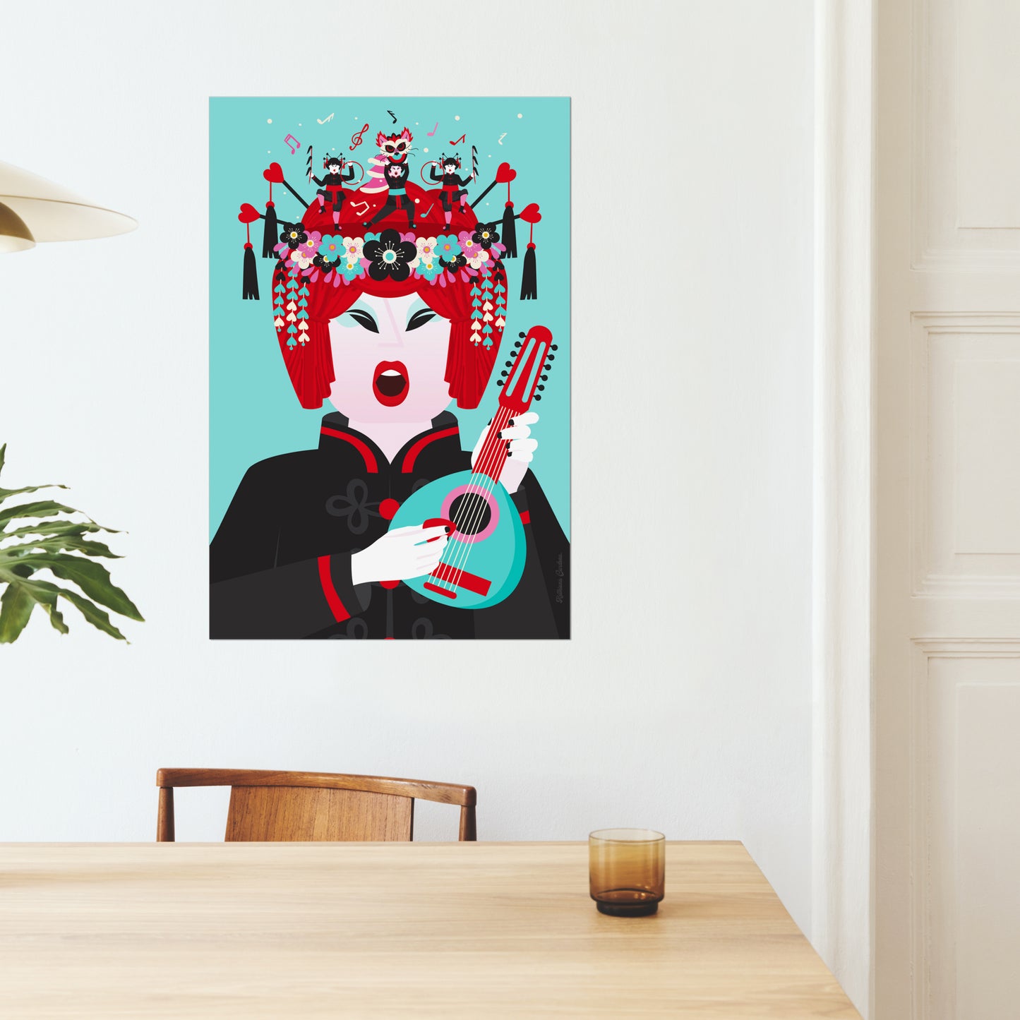 Giclée Fine Art Print - Beijing Opera Art -The Mandoline Player
