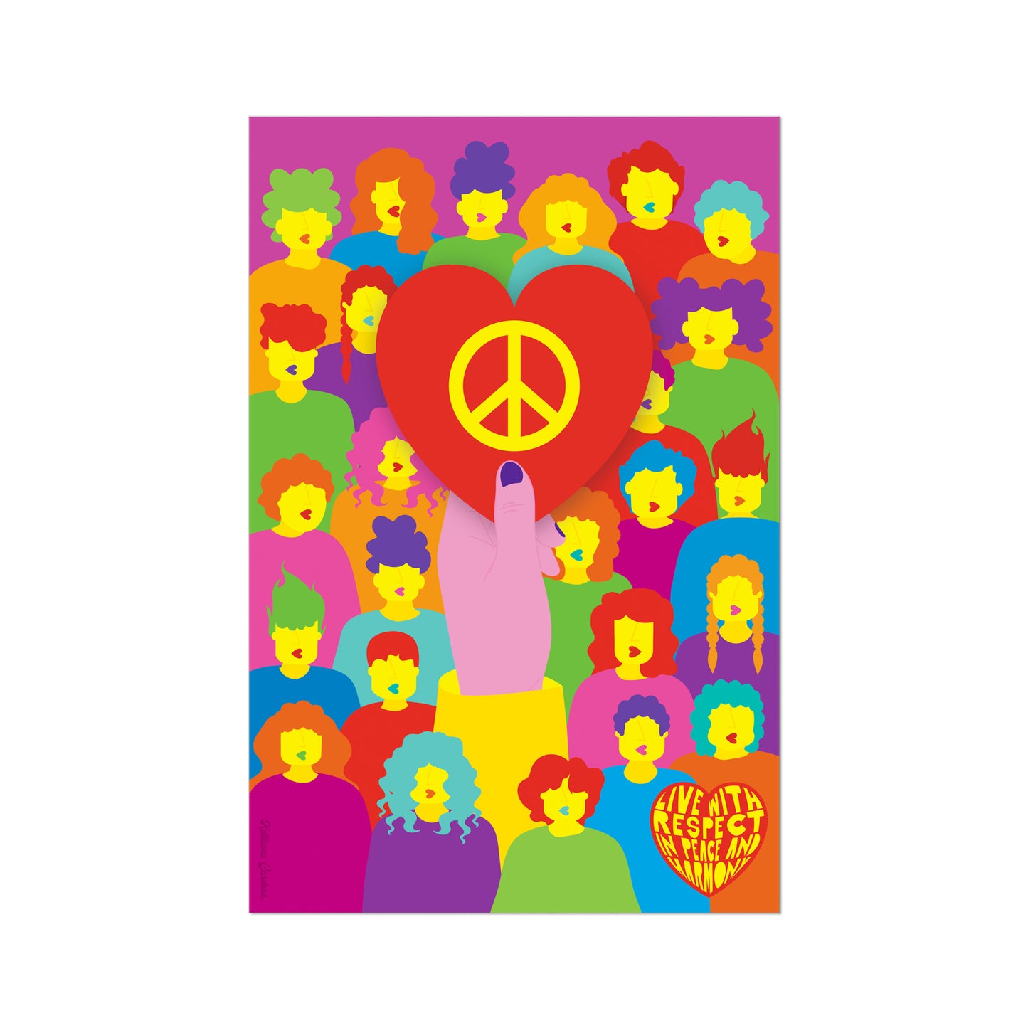 Giclée Fine Art Print - Live with Peace & Love