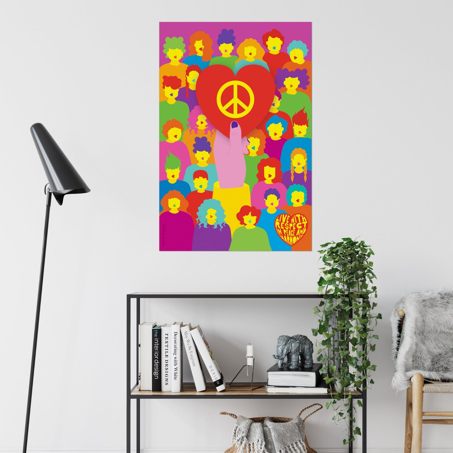 Giclée Fine Art Print - Live with Peace & Love