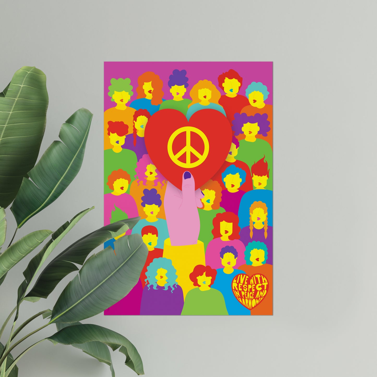 Giclée Fine Art Print - Live with Peace & Love