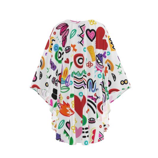 Seidenkaftan im Picasso-Stil