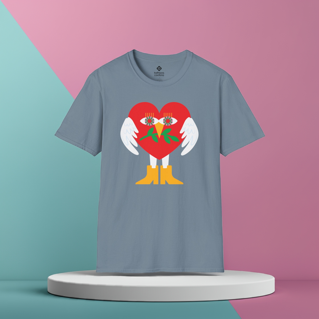 Peace & Love Heartfelt Unisex Softstyle T-Shirt