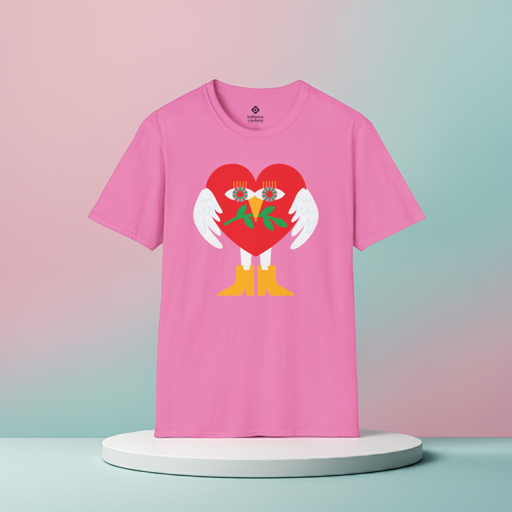Peace & Love Heartfelt Unisex Softstyle T-Shirt