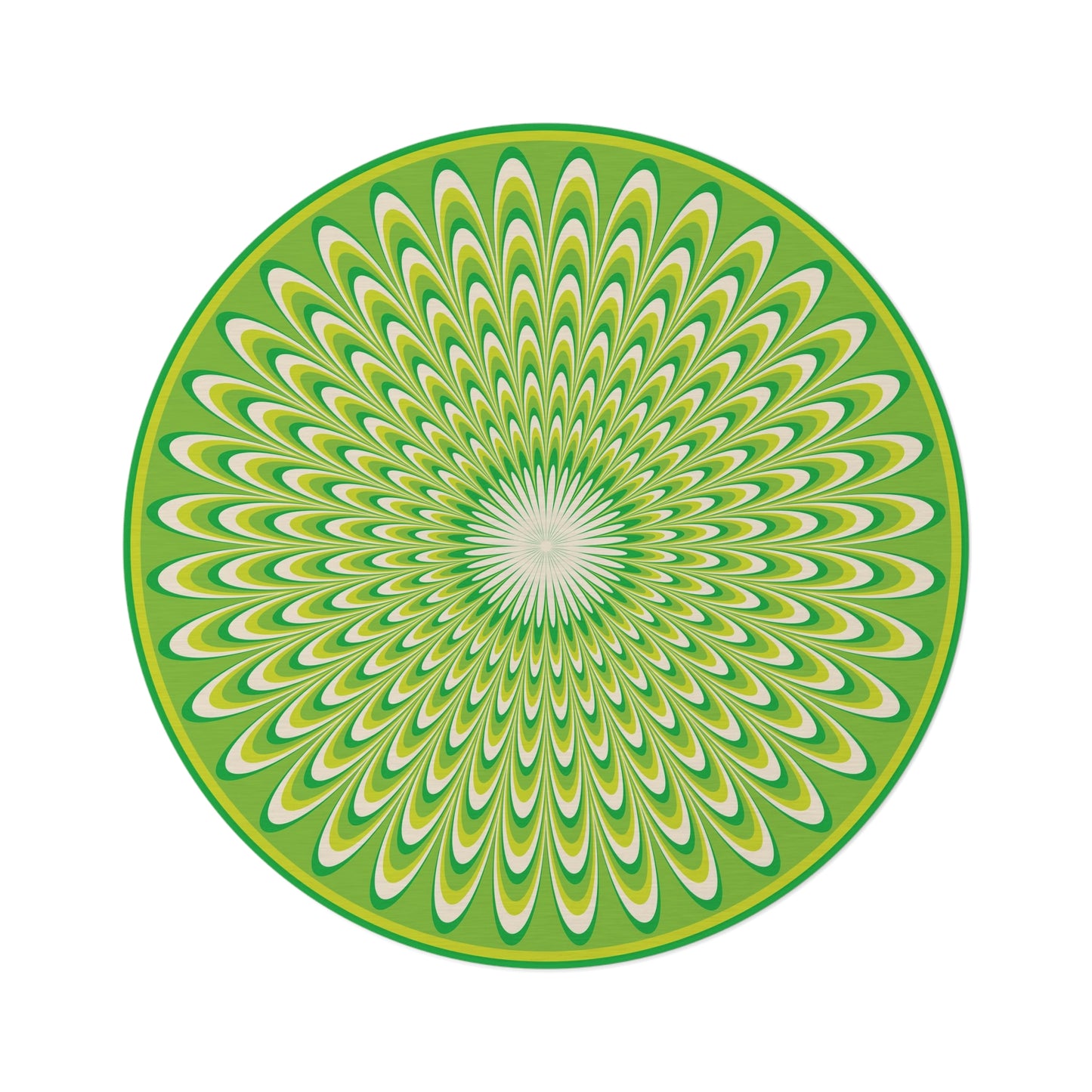 Round Rug Optical green