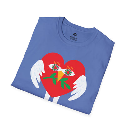 Peace & Love Heartfelt Unisex Softstyle T-Shirt