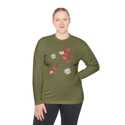 Unisex Lightweight Long Sleeve Tee Vplants - Koi