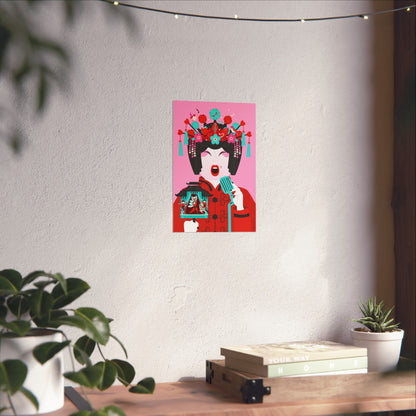 Giclée-Kunstdruck – Peking-Opernkunst – Der Sänger 