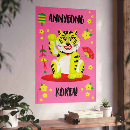 Impresión Giclée Fine Art - Anyeong Corea - Lucky Tiger 