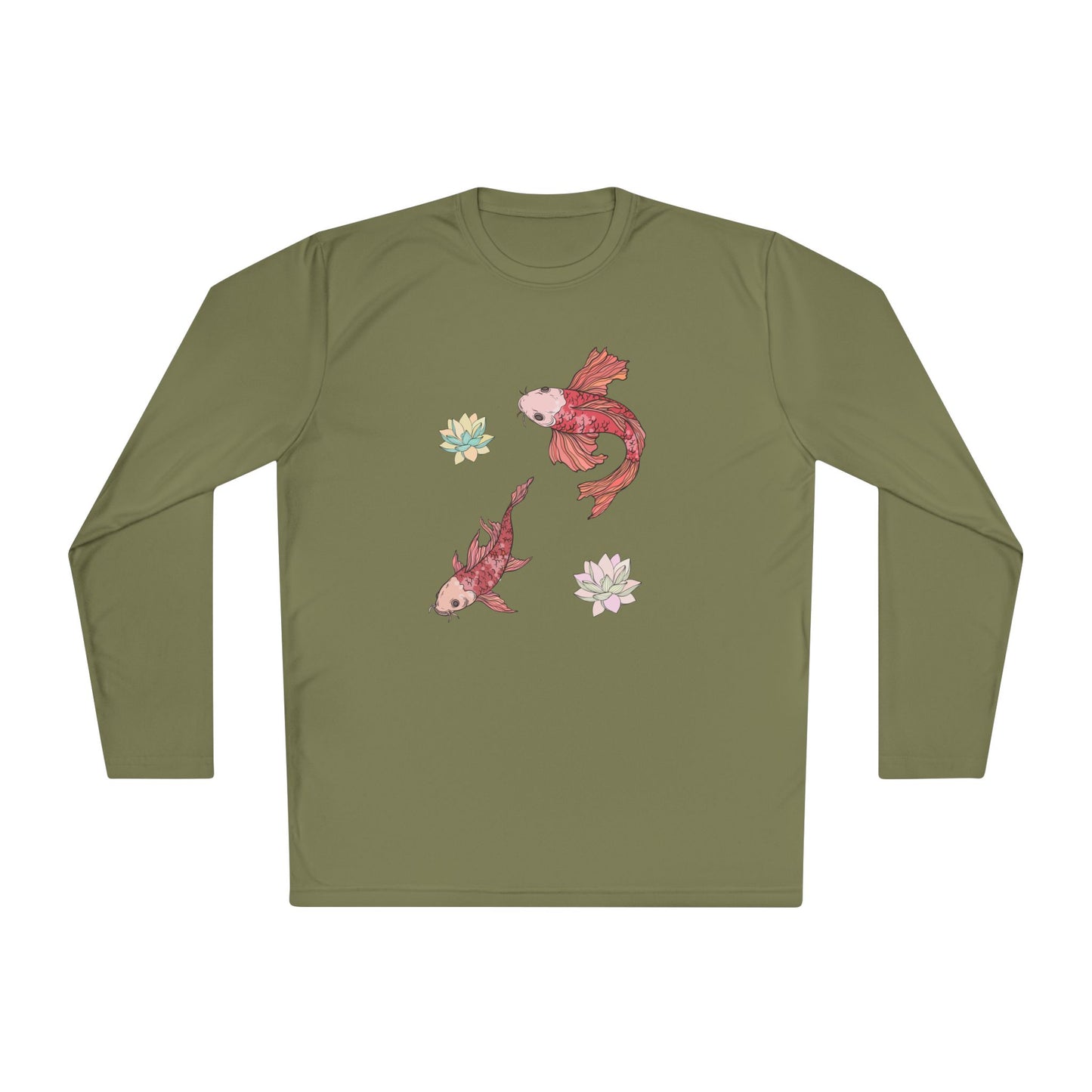 Unisex Lightweight Long Sleeve Tee Vplants - Koi
