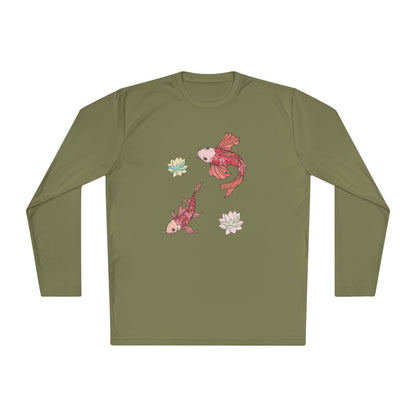 Unisex Lightweight Long Sleeve Tee Vplants - Koi