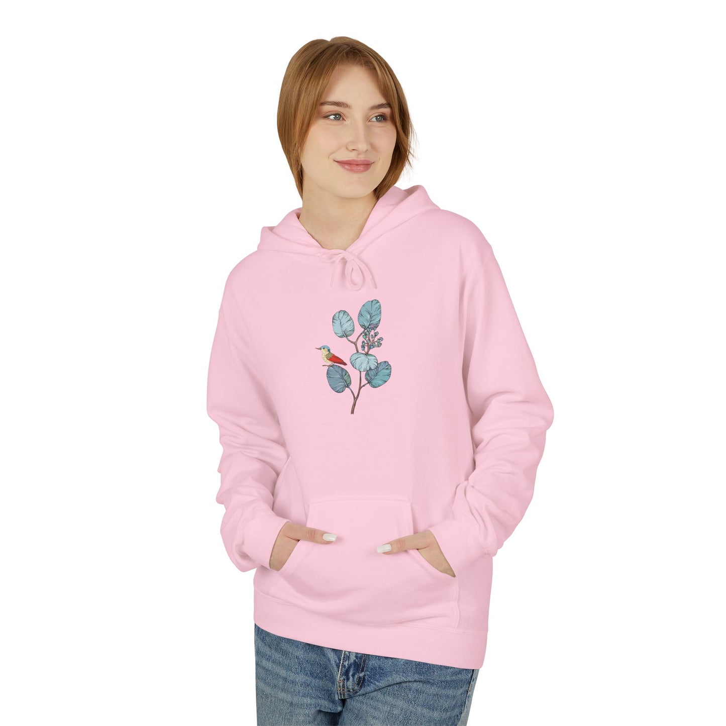 Unisex Midweight Softstyle Fleece Hoodie Vplants - Bird