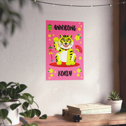 Impresión Giclée Fine Art - Anyeong Corea - Lucky Tiger 