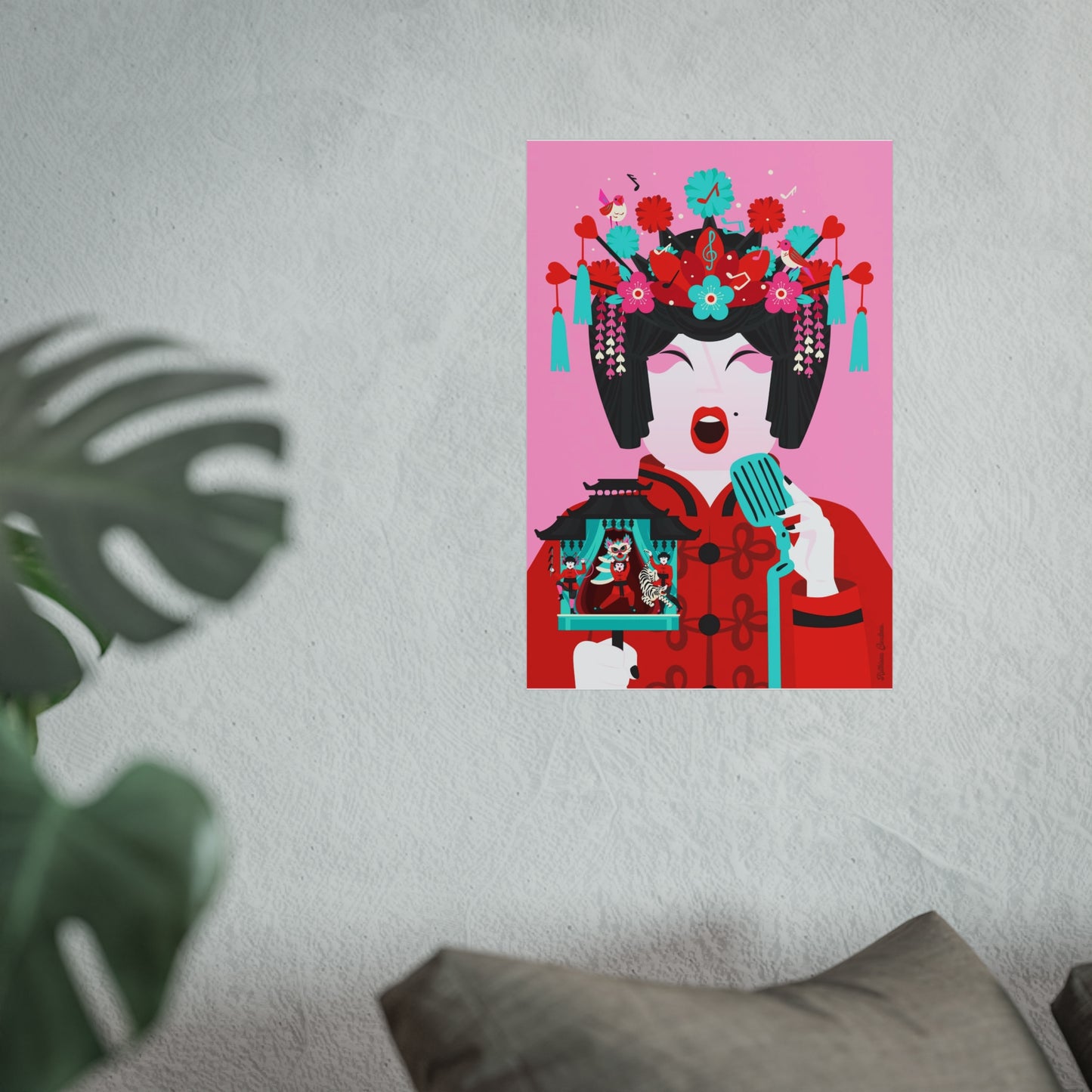 Giclée-Kunstdruck – Peking-Opernkunst – Der Sänger 