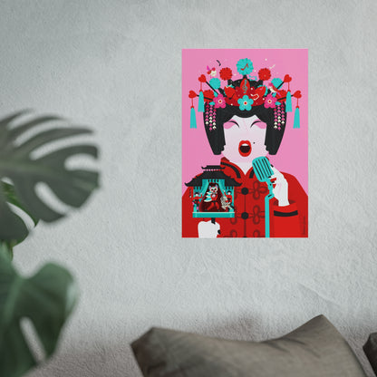 Giclée-Kunstdruck – Peking-Opernkunst – Der Sänger 