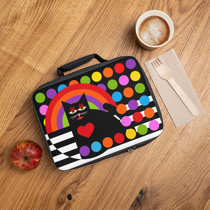 Lunch Bag Cat Geometrics