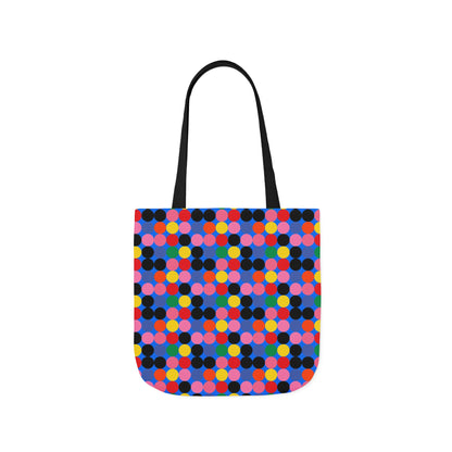 Colorful Dotted Canvas Tote Bag