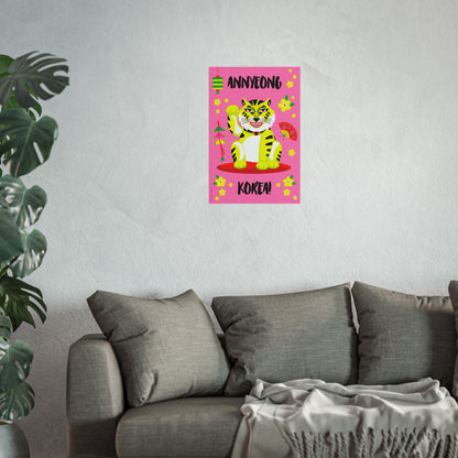Impresión Giclée Fine Art - Anyeong Corea - Lucky Tiger 