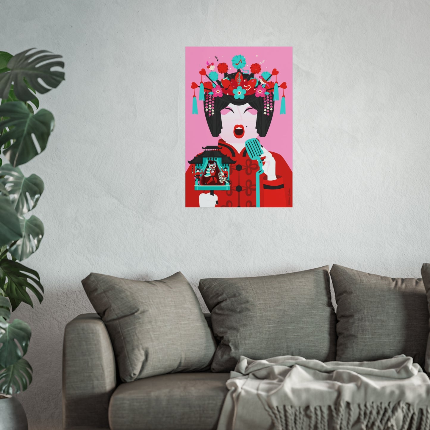 Giclée-Kunstdruck – Peking-Opernkunst – Der Sänger 