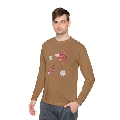 Unisex Lightweight Long Sleeve Tee Vplants - Koi