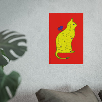 Giclée Fine Art Print  - Coexistence red lemon