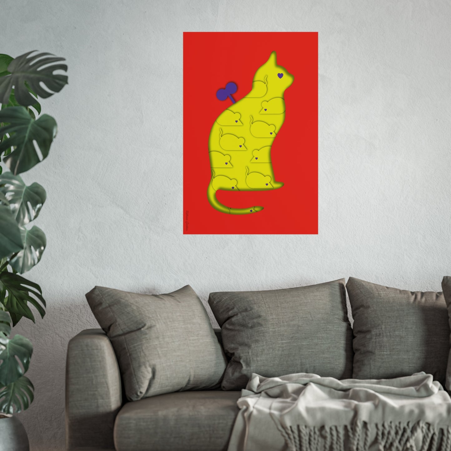 Giclée Fine Art Print  - Coexistence red lemon